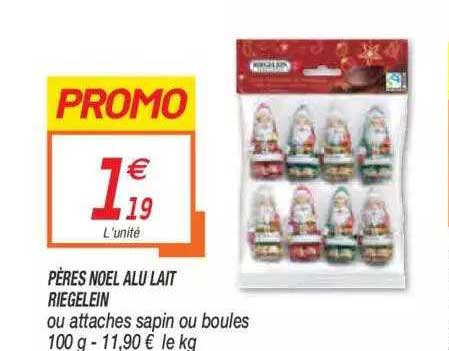 pères noël alu lait riegelein