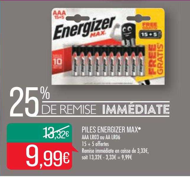Piles Energizer Max