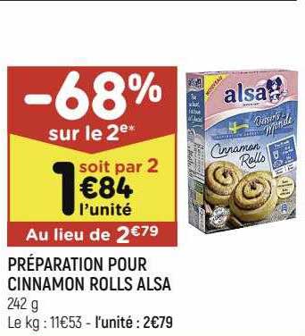 préparation pour cinnamon rolls alsa