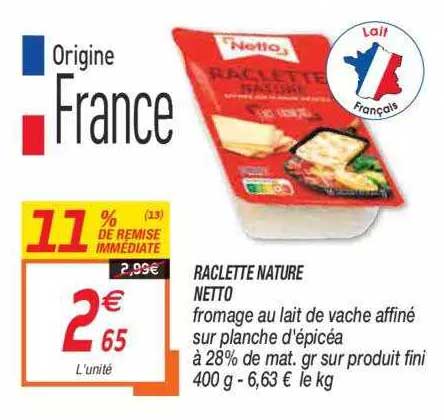Raclette Nature Netto