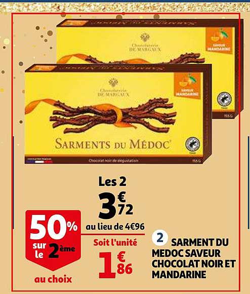 sarment du médoc saveur chocolat noir et mandarine