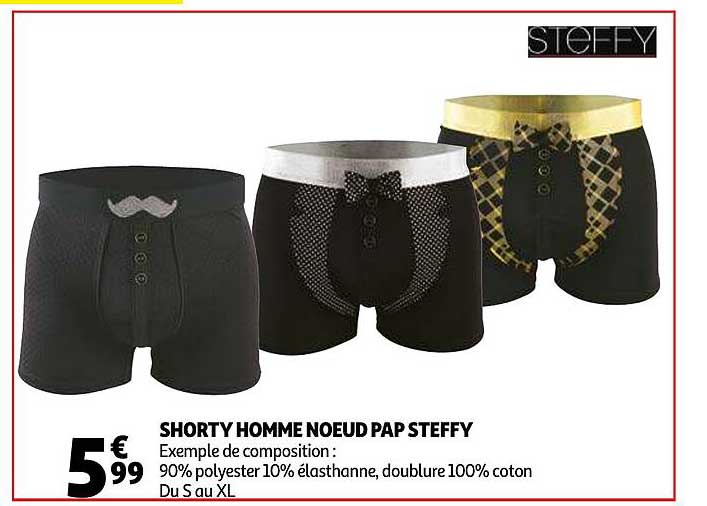 shorty homme nœud pap steffy