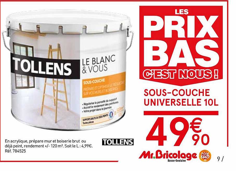 sous-couche universelle 10l tollens
