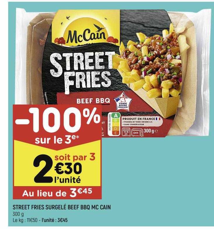 street fries surgelé beef bbq mc cain