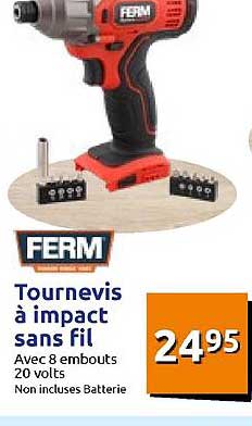 tournevis à impact sans fil ferm