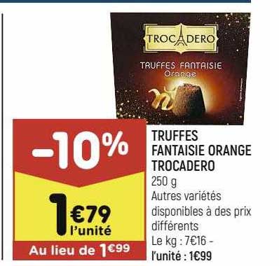 truffes fantaisie orange trocadero