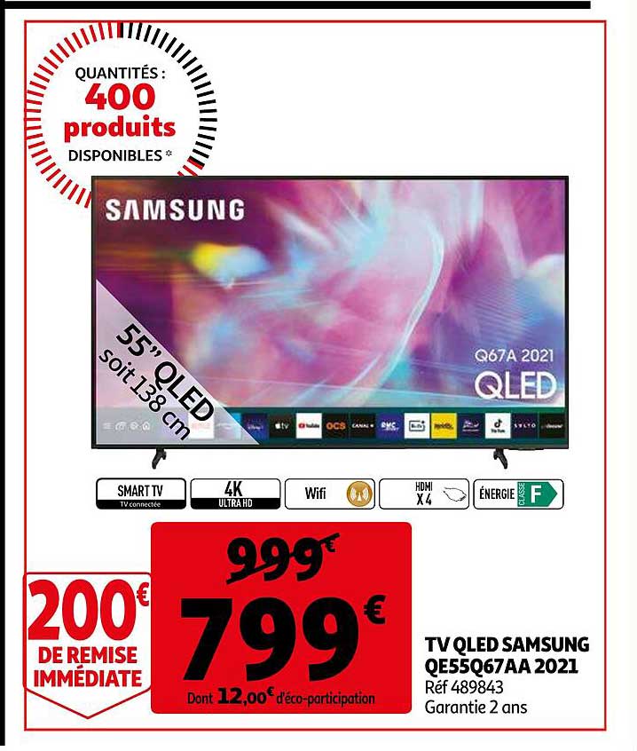 Tv Qled Samsung Qe55q67aa 2021