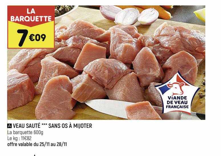 Veau Sauté Sans Os à Mijoter