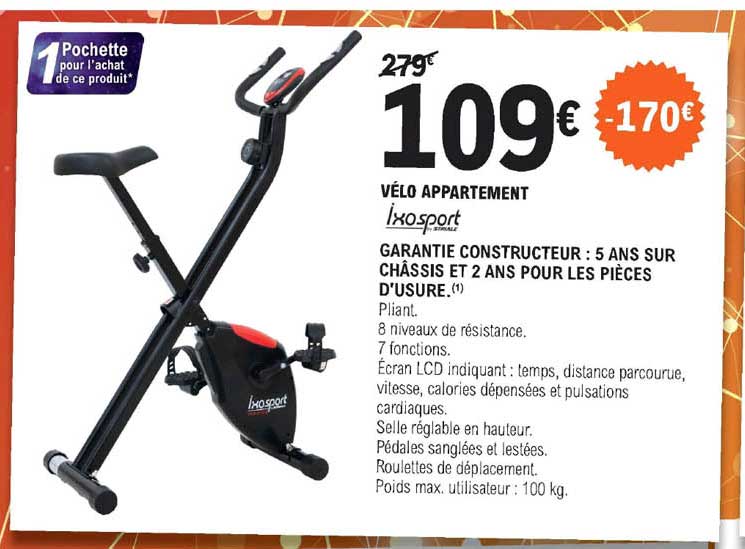 vélo appartement ixosport