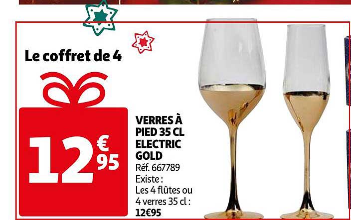 verres à pied 35 cl electric gold