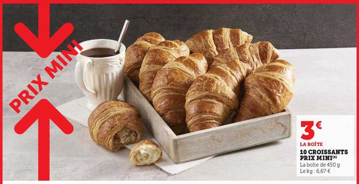 10 croissants prix mini