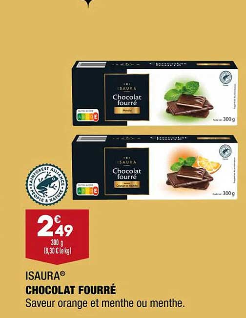 chocolat fourré isaura