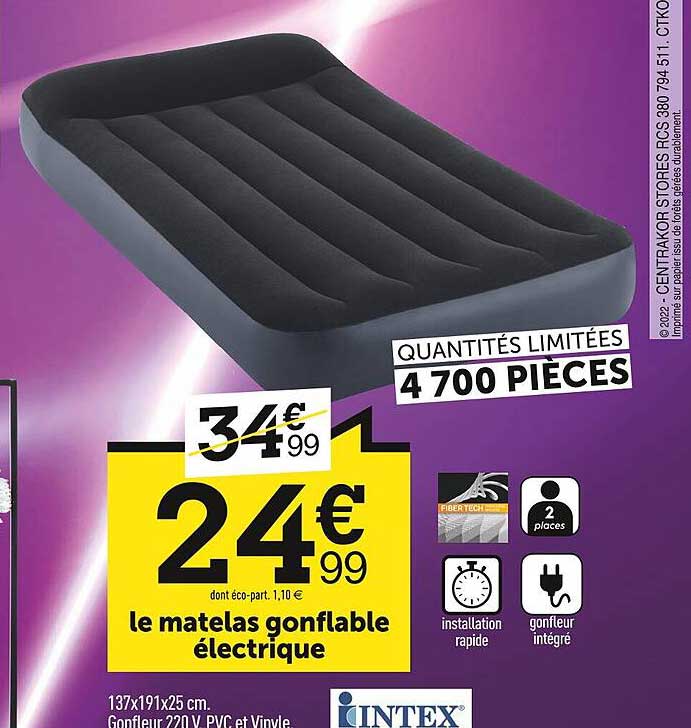 le matelas gonflable életrique intex