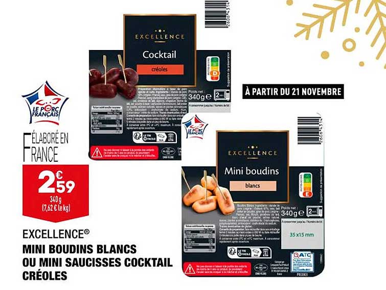 Mini Boudins Blancs Ou Mini Saucisses Cocktail Créoles Excellence