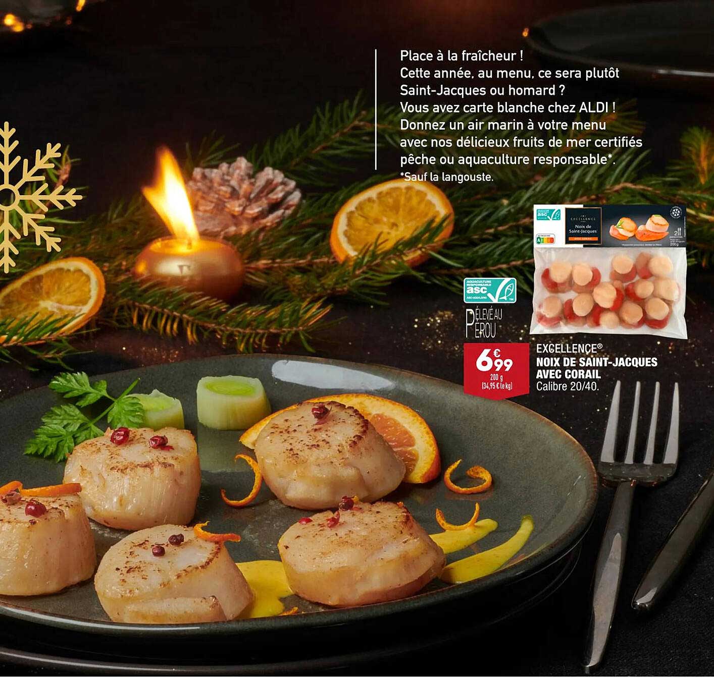 noix de saint-jacques avec corail excellence