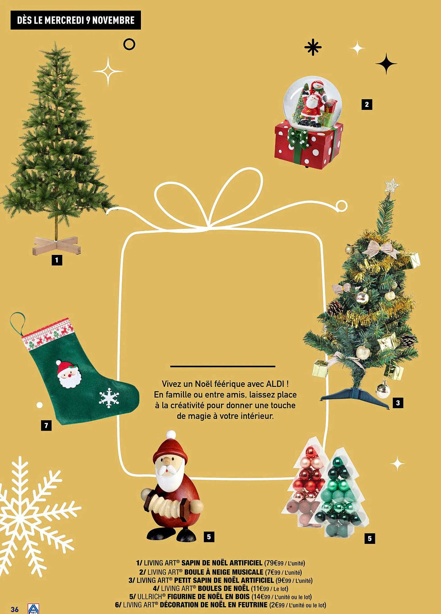 sapin de noël artificiel living art, boule à neige musical living art, petit sapin de noël artificiel living art, boules de noël living art, figurine de noël en bois ullrich, décoration de noël