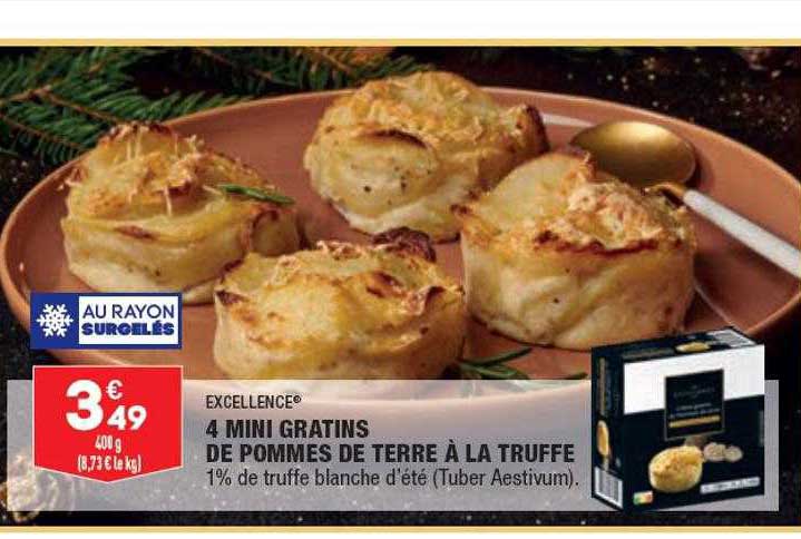4 mini gratins de pommes de terre à la truffe