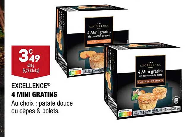 4 mini gratins excellence