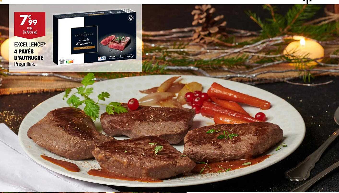 4 pavés d'autruche excellence