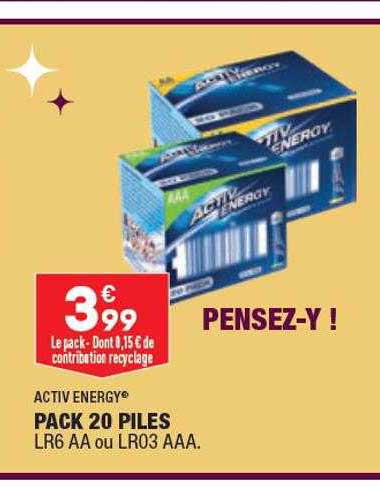 Activ Energy Pack 20 Piles