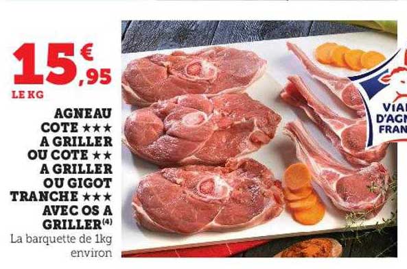 agneau côte***à griller ou côte**à griller ou gigot tranché*** avec os à griller