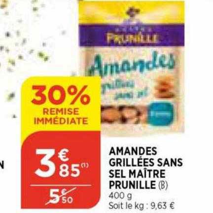 amandes grillées sans sel maître prunille