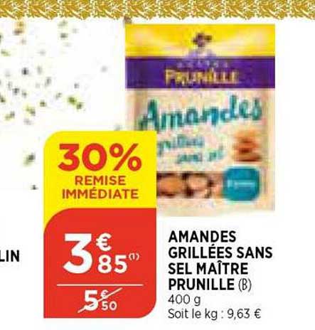 amandes grillées sans sel maître prunille
