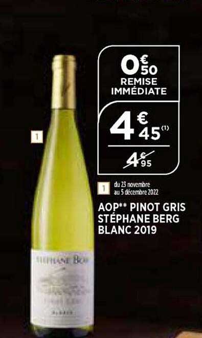 aop pinot gris stéphane berg blanc 2019