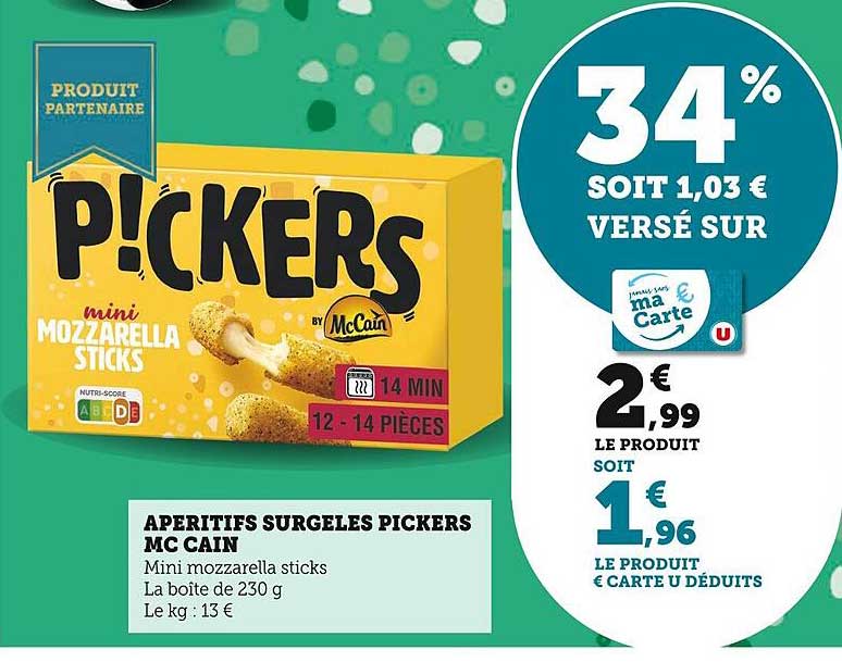 apéritifs surgelés pickers mc cain