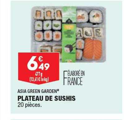 asia green garden plateau de sushis
