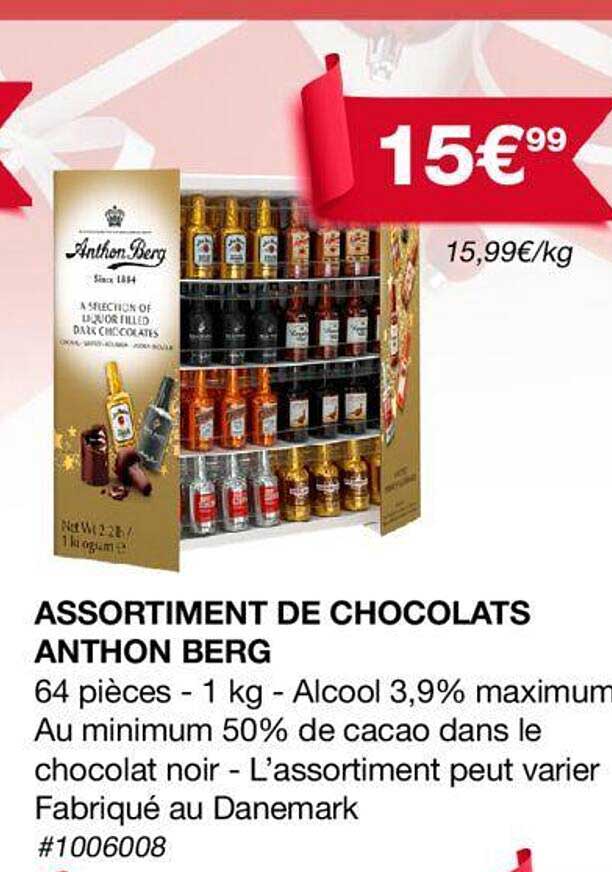 assortiment de chocolats anthon berg