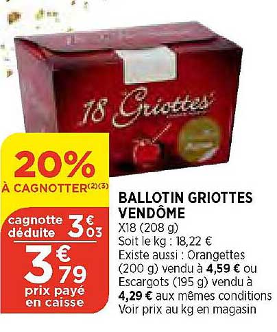 ballotin griottes vendôme