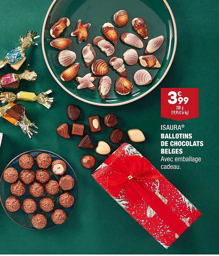 ballotins de chocolats belges isaura