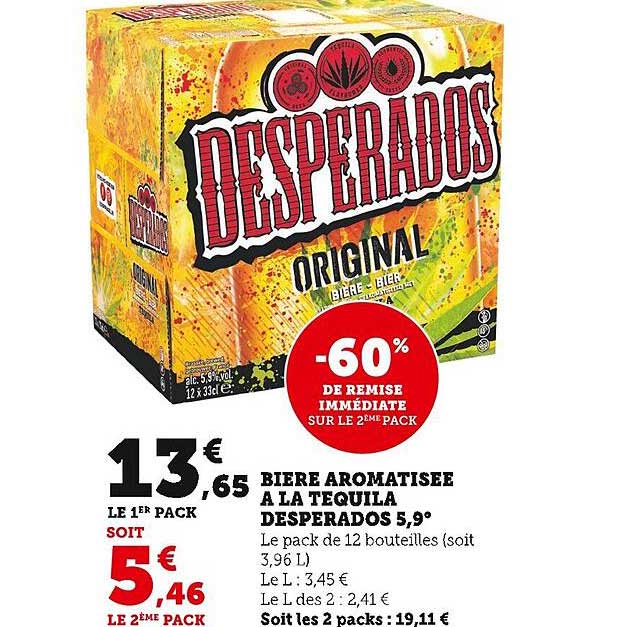 bière aromatisée à la tequila desperados 5,9°