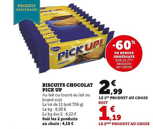 biscuits chocolat pick up