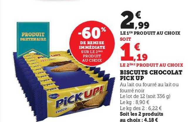 biscuits chocolat pick up