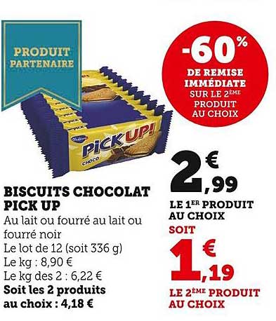 biscuits chocolat pick up