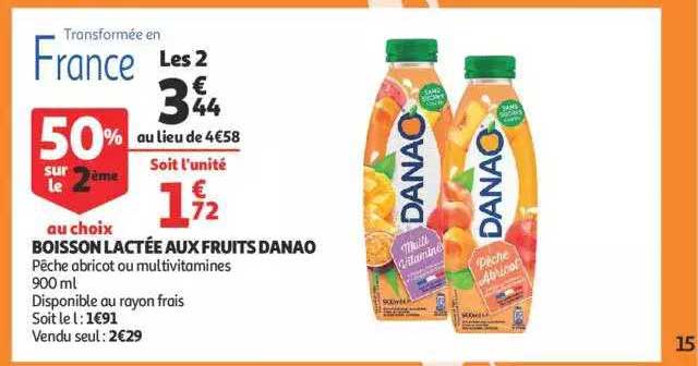 boisson lactée aux fruits danao