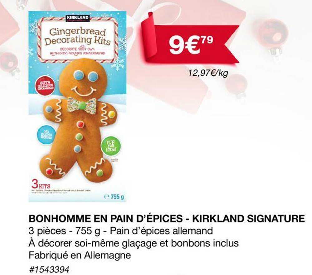 bonhomme en pain d'épices - kirkland signature
