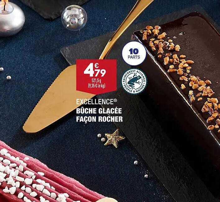 bûche glacée façon rocher excellence