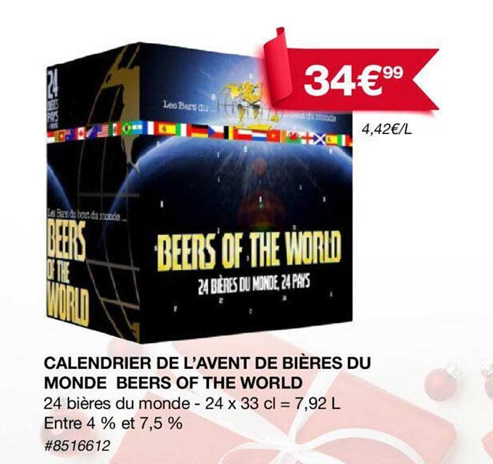 calendrier de l'avent de bières du monde beers of the world