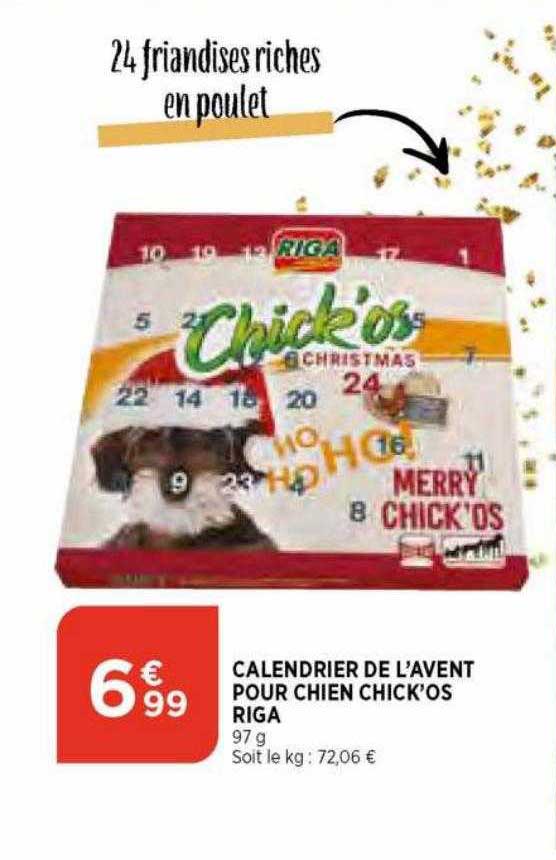 calendrier de l'avent pour chien chick'os riga