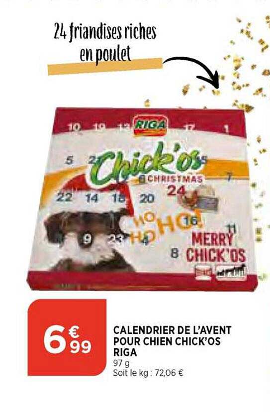 calendrier de l'avent pour chien chick'os riga