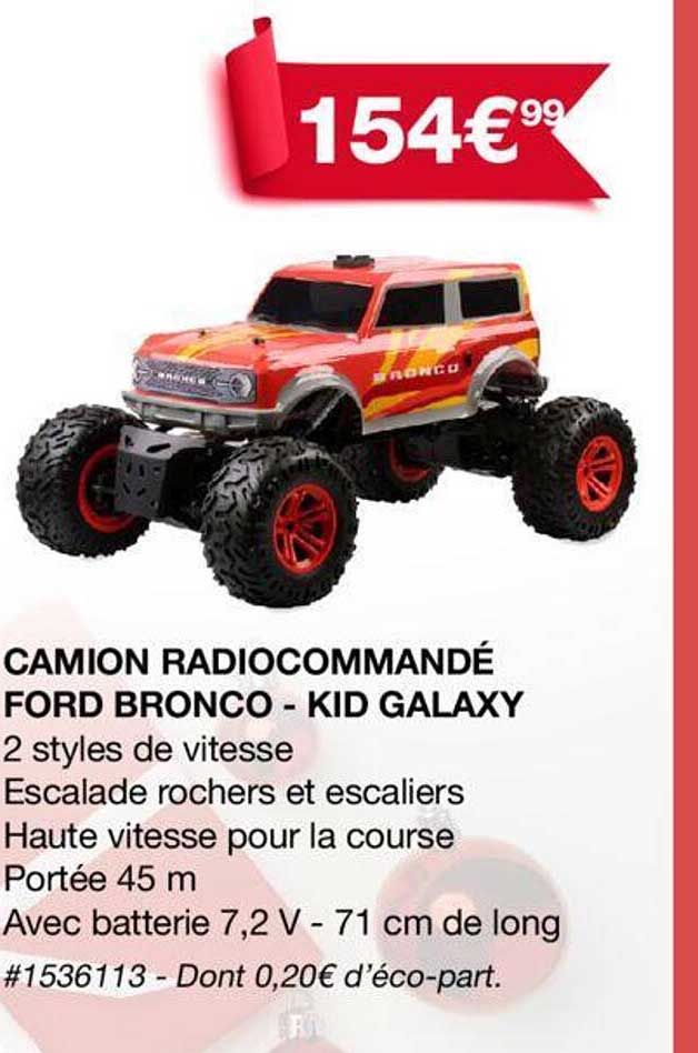 camion radiocommandé ford bronco - kid galaxy
