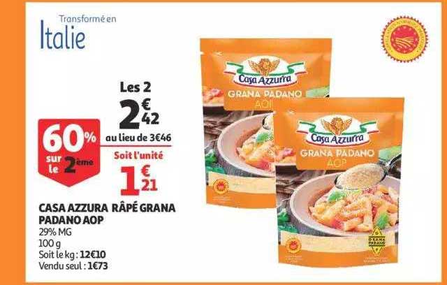 casa azzura râpé grana padano aop