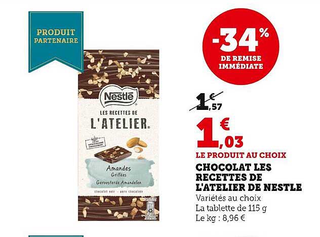 chocolat les recettes de l'atelier de nestlé