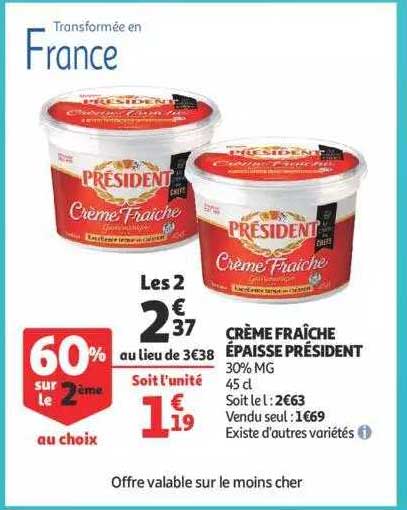 Crème Fraîche épaisse Président