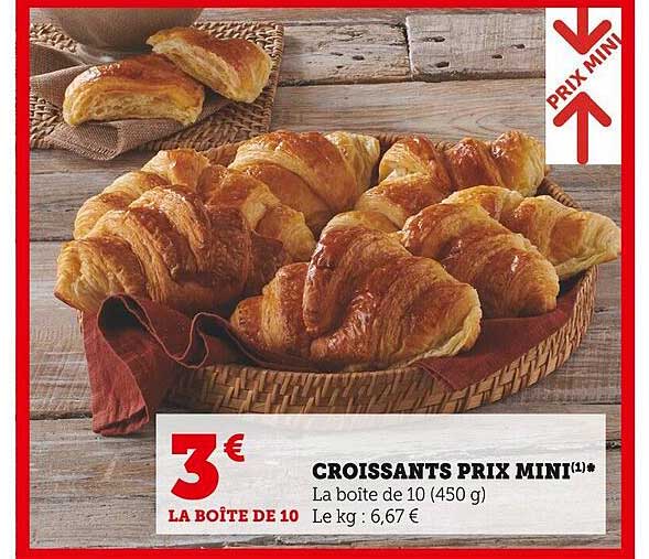 croissants prix mini