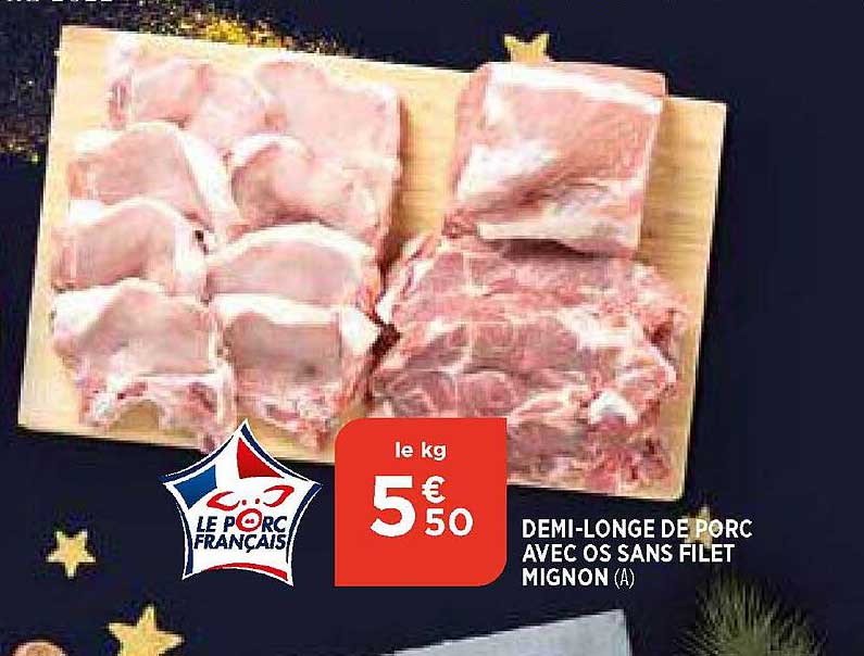 Demi-longe De Porc Avec Os Sans Filet Mignon