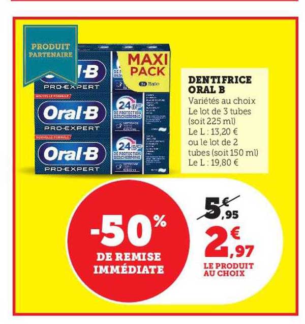 dentifrice oral b